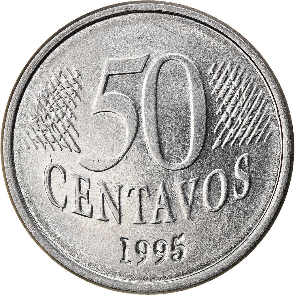 Brazil 50 Centavos Coin KM635 1994 - 1995