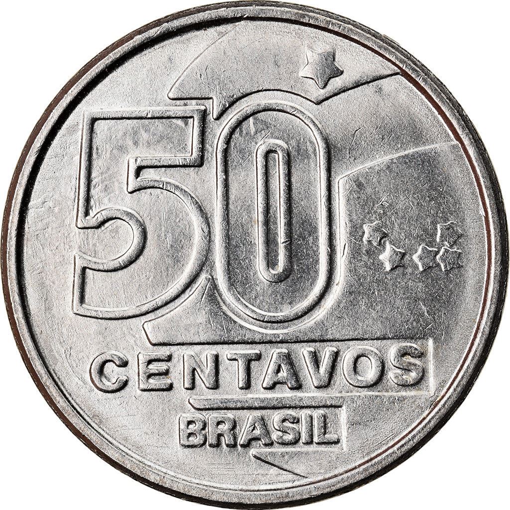 Brazil 50 Centavos Rendeira Coin KM614 1989 - 1990