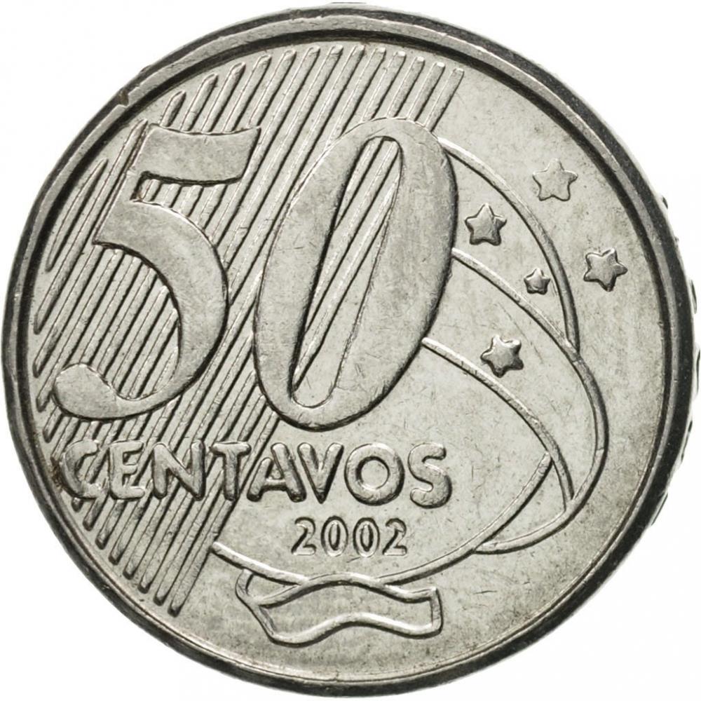 Brazil 50 Centavos Rio Branco Coin KM651a 2002 - 2021