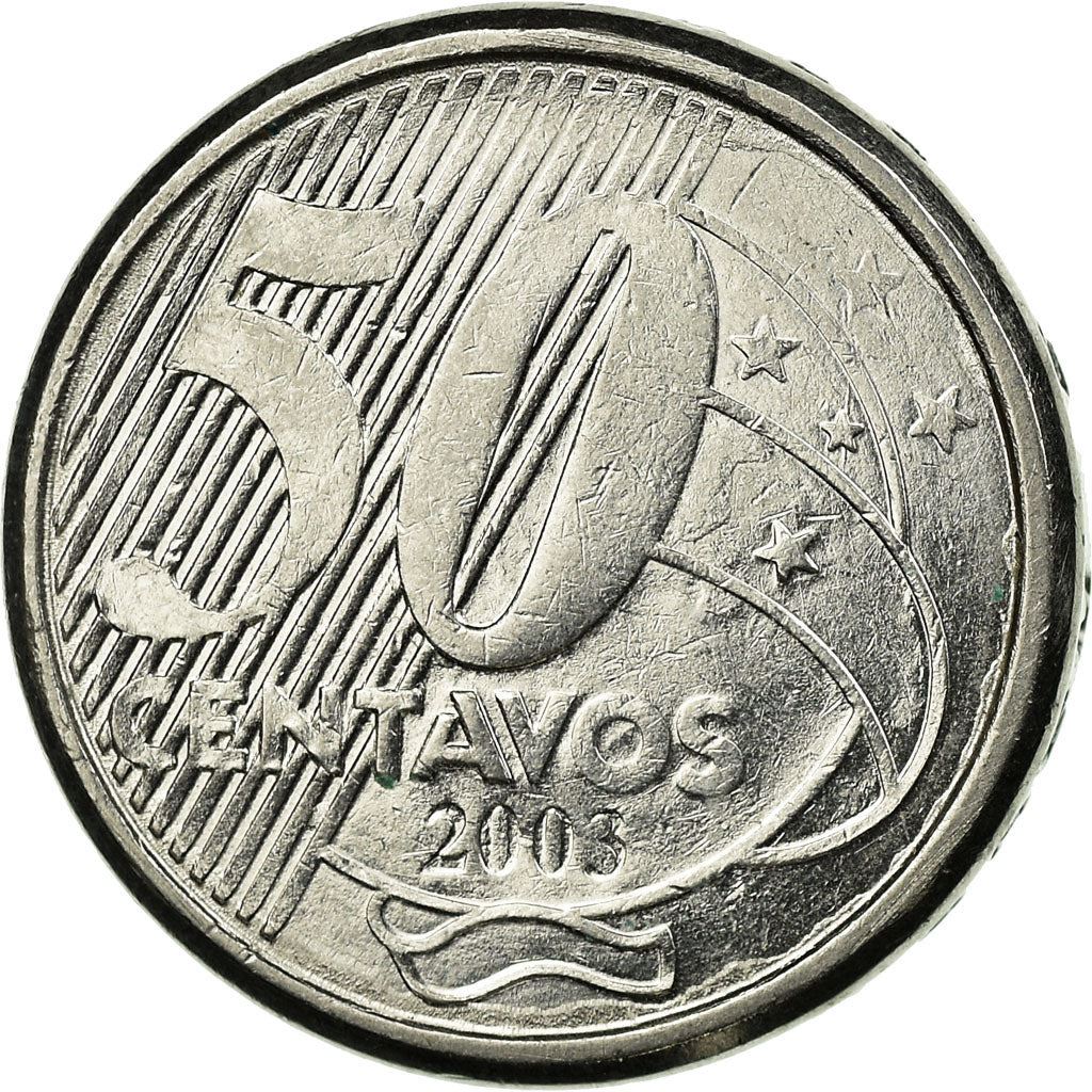 Brazil 50 Centavos Rio Branco Coin KM651a 2002 - 2021