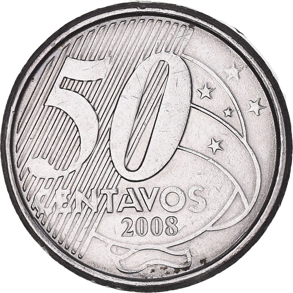 Brazil 50 Centavos Rio Branco Coin KM651a 2002 - 2021