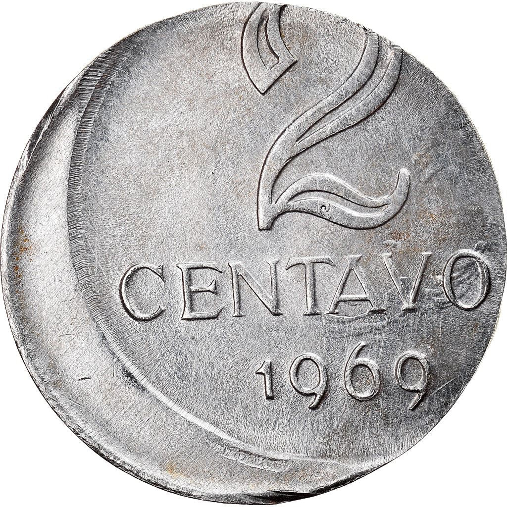 Brazilian 2 Centavos Coin | KM576.2 | Brazil's effigy of Liberty | 1969 - 1975