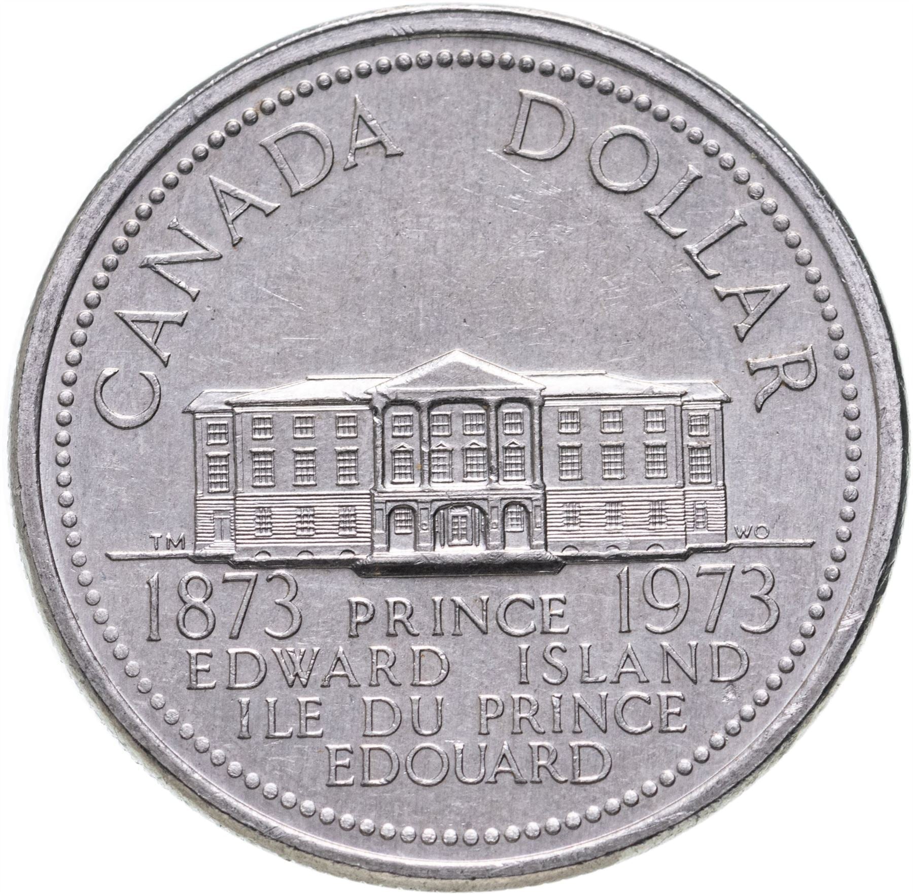 Canada 1 Dollar Coin | Queen Elizabeth II | Prince Edward Island | KM82 | 1973