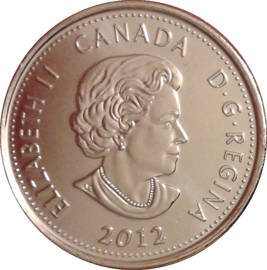 Canada | 25 Cents Coin | Queen Elizabeth II | War of 1812 | Sir Isaac Brock | KM1322a | 2012