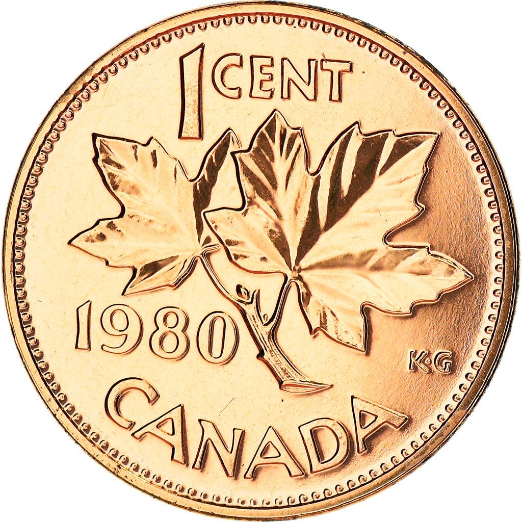 Canada Coin Canadian 1 Cent | Queen Elizabeth II | Maple Leaf | KM127 | 1980 - 1981