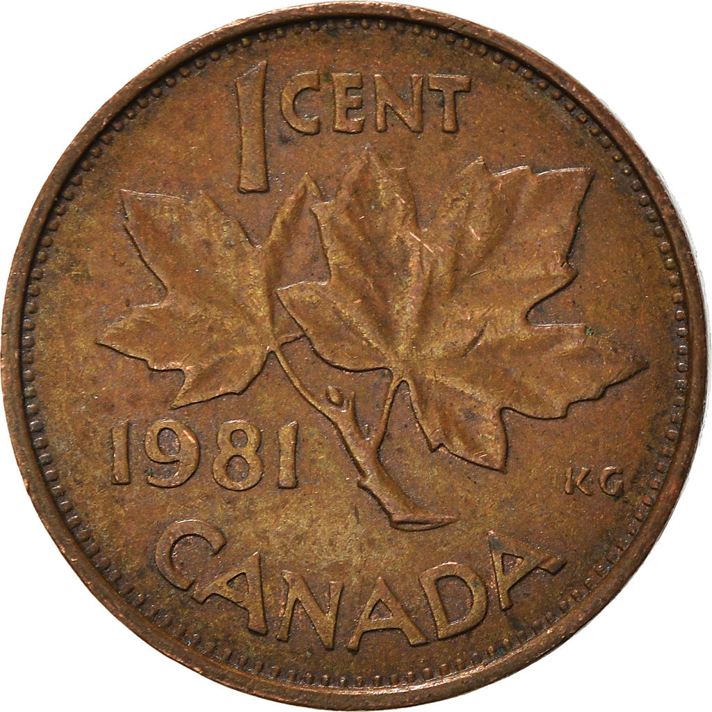 Canada Coin Canadian 1 Cent | Queen Elizabeth II | Maple Leaf | KM127 | 1980 - 1981