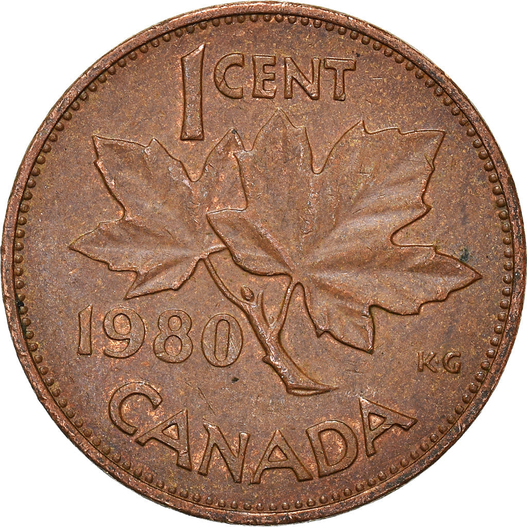 Canada Coin Canadian 1 Cent | Queen Elizabeth II | Maple Leaf | KM127 | 1980 - 1981