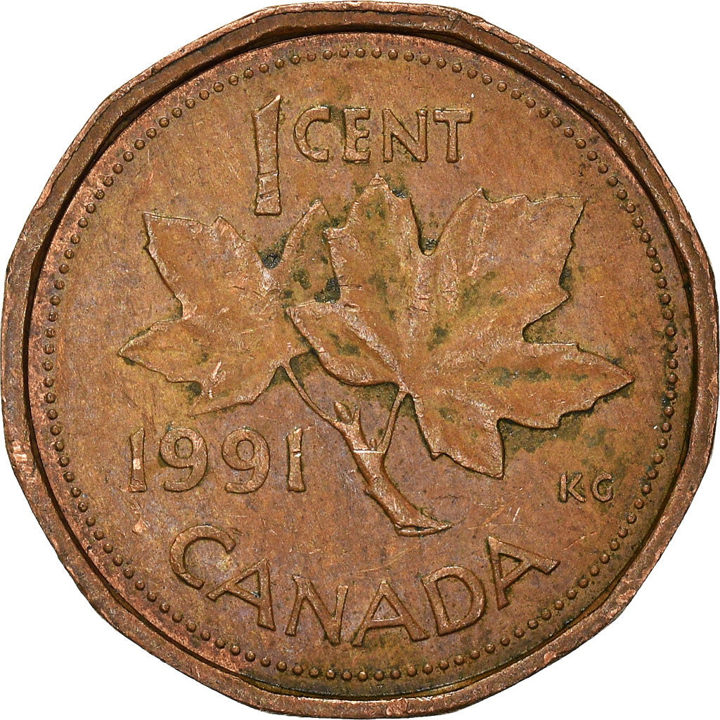 Canada Coin Canadian 1 Cent | Queen Elizabeth II | Maple Leaf | KM181 | 1990 - 1996