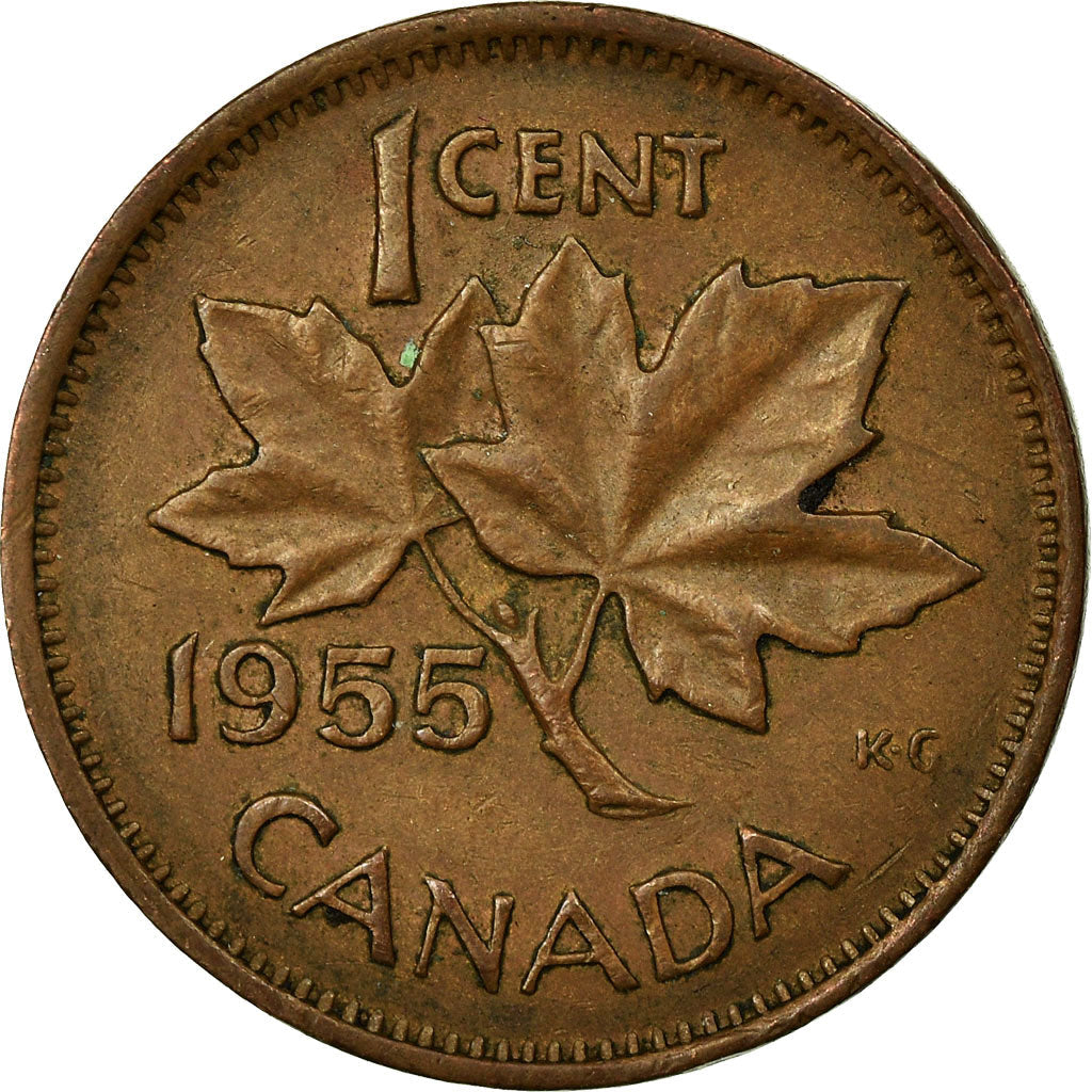 Canada Coin Canadian 1 Cent | Queen Elizabeth II | Maple Leaf | KM49 | 1953 - 1964