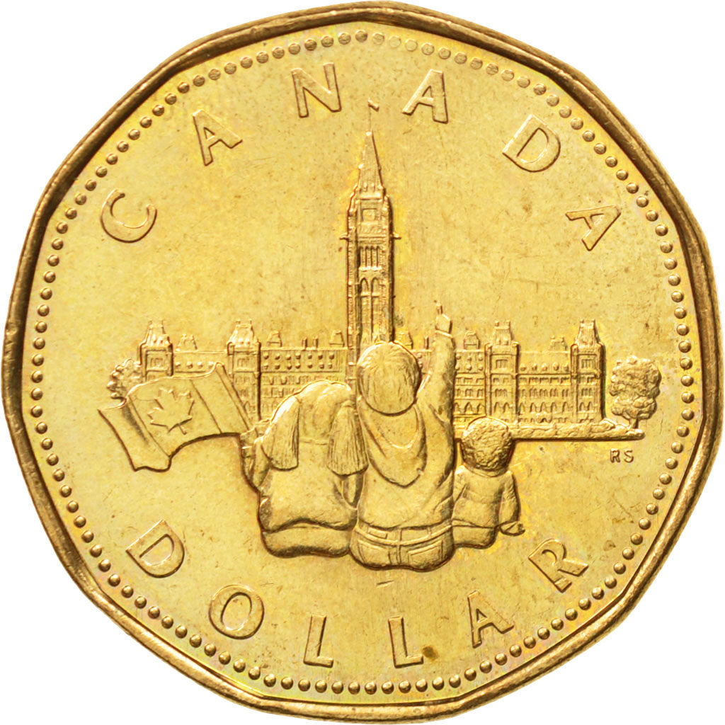 Canada Coin Canadian 1 Dollar | Queen Elizabeth II | Parliament Buildi