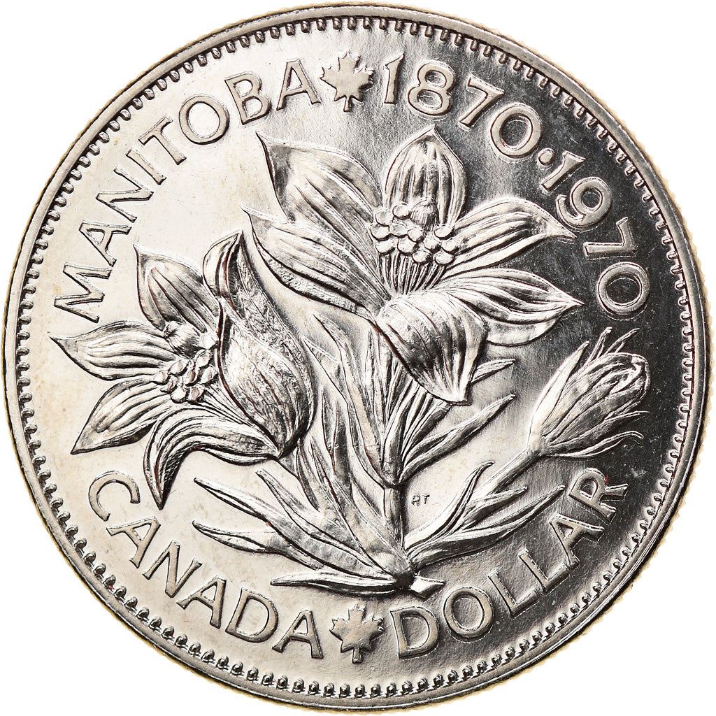 Canada Coin Canadian 1 Dollar | Queen Elizabeth II | Pasque Flower | KM78 | 1970