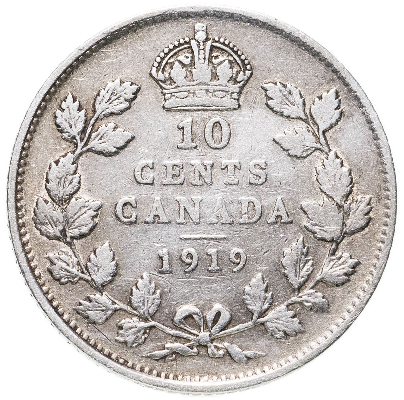 Canada Coin Canadian 10 Cents | King George V | Crown | KM23 | 1912 - 1919