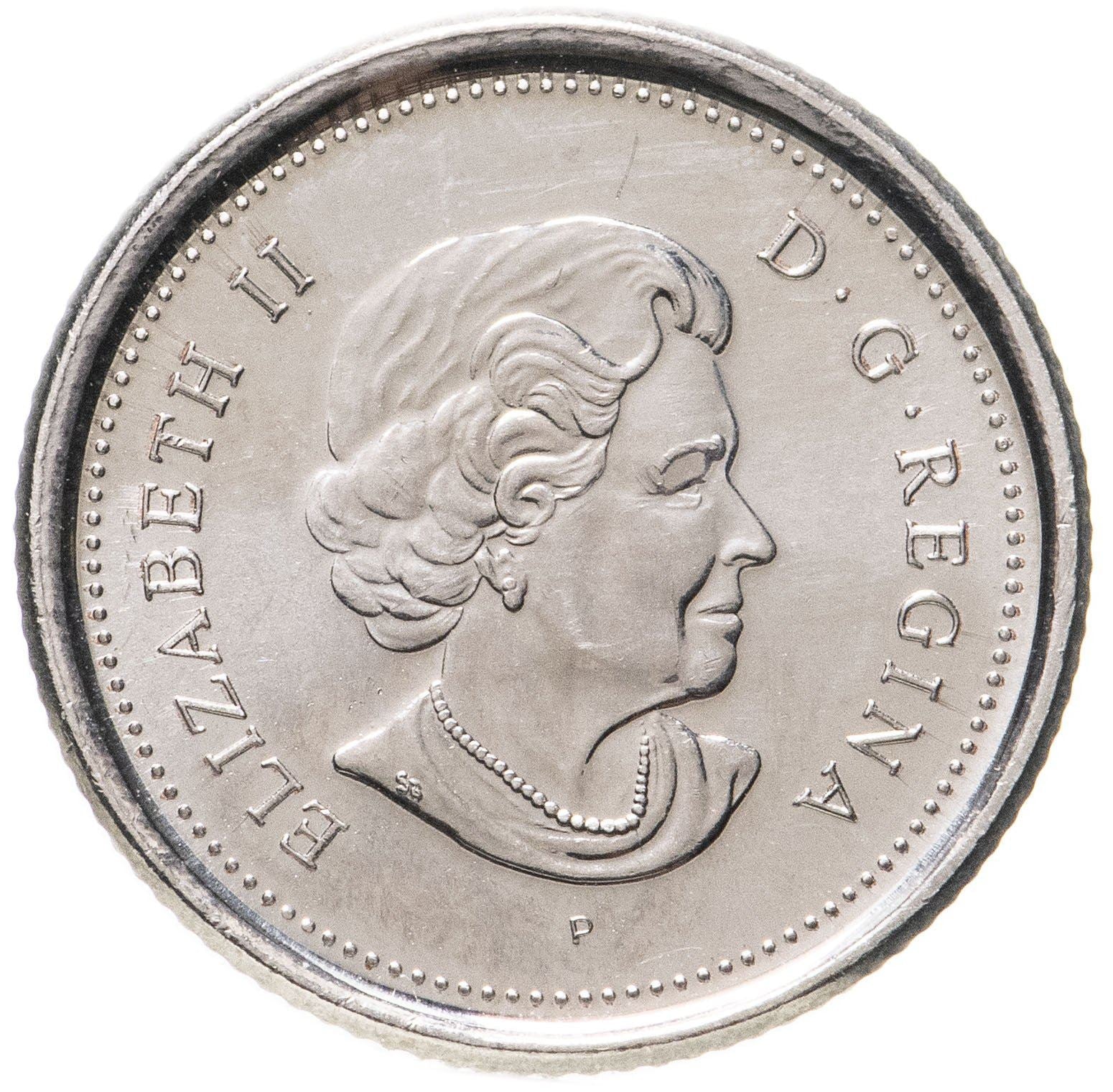 Canada Coin Canadian 10 Cents | Queen Elizabeth II | Bluenose Racing Ship | KM492 | 2003 - 2021