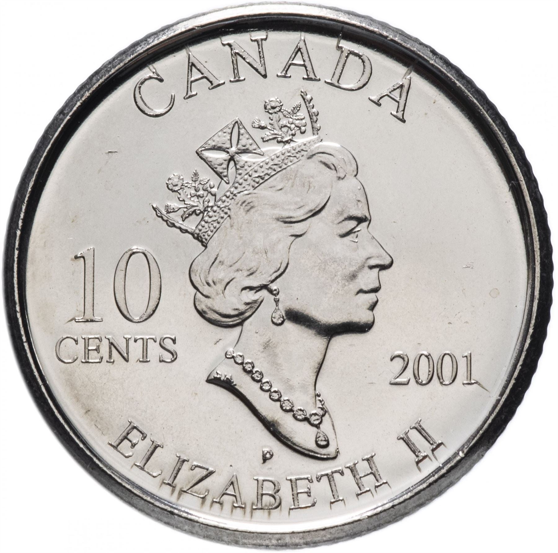 Canada Coin Canadian 10 Cents | Queen Elizabeth II | Year of Volunteers | KM412 | 2001