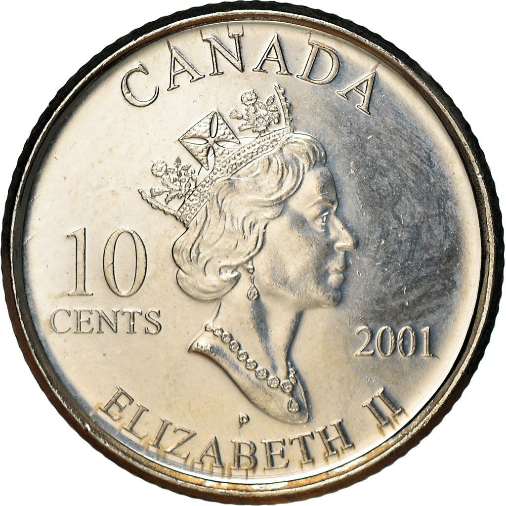 Canada Coin Canadian 10 Cents | Queen Elizabeth II | Year of Volunteers | KM412 | 2001