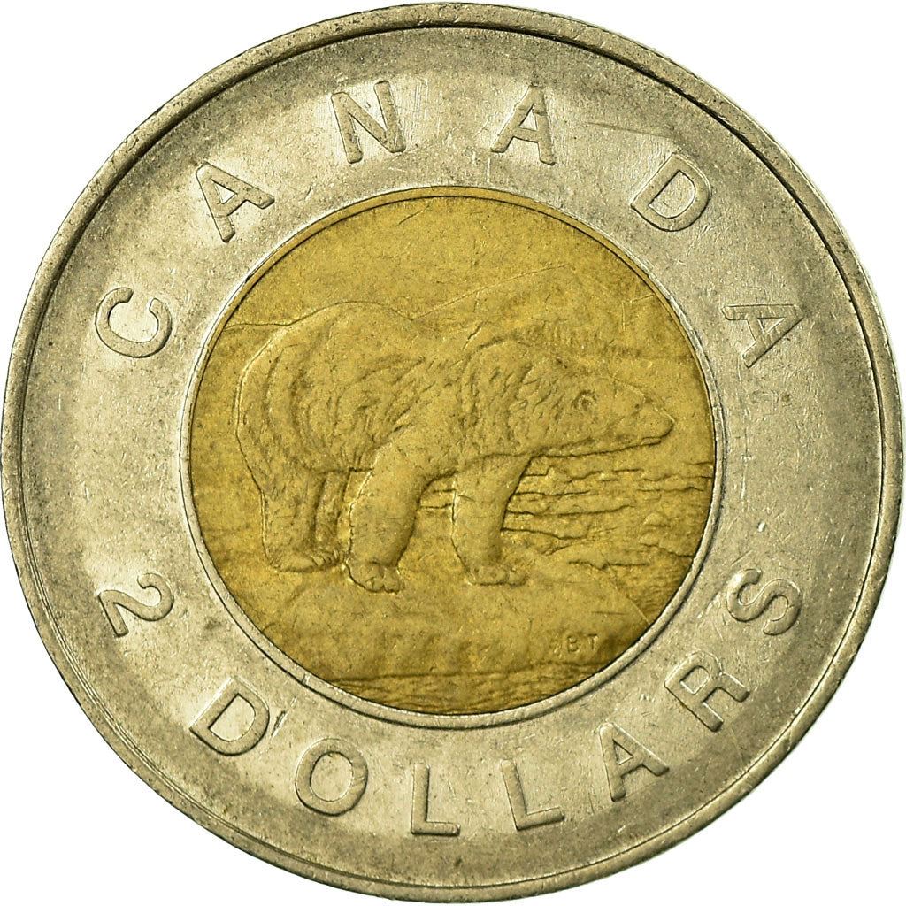 Canada Coin Canadian 2 Dollars | Queen Elizabeth II | Polar Bear | KM270 | 1996 - 2003