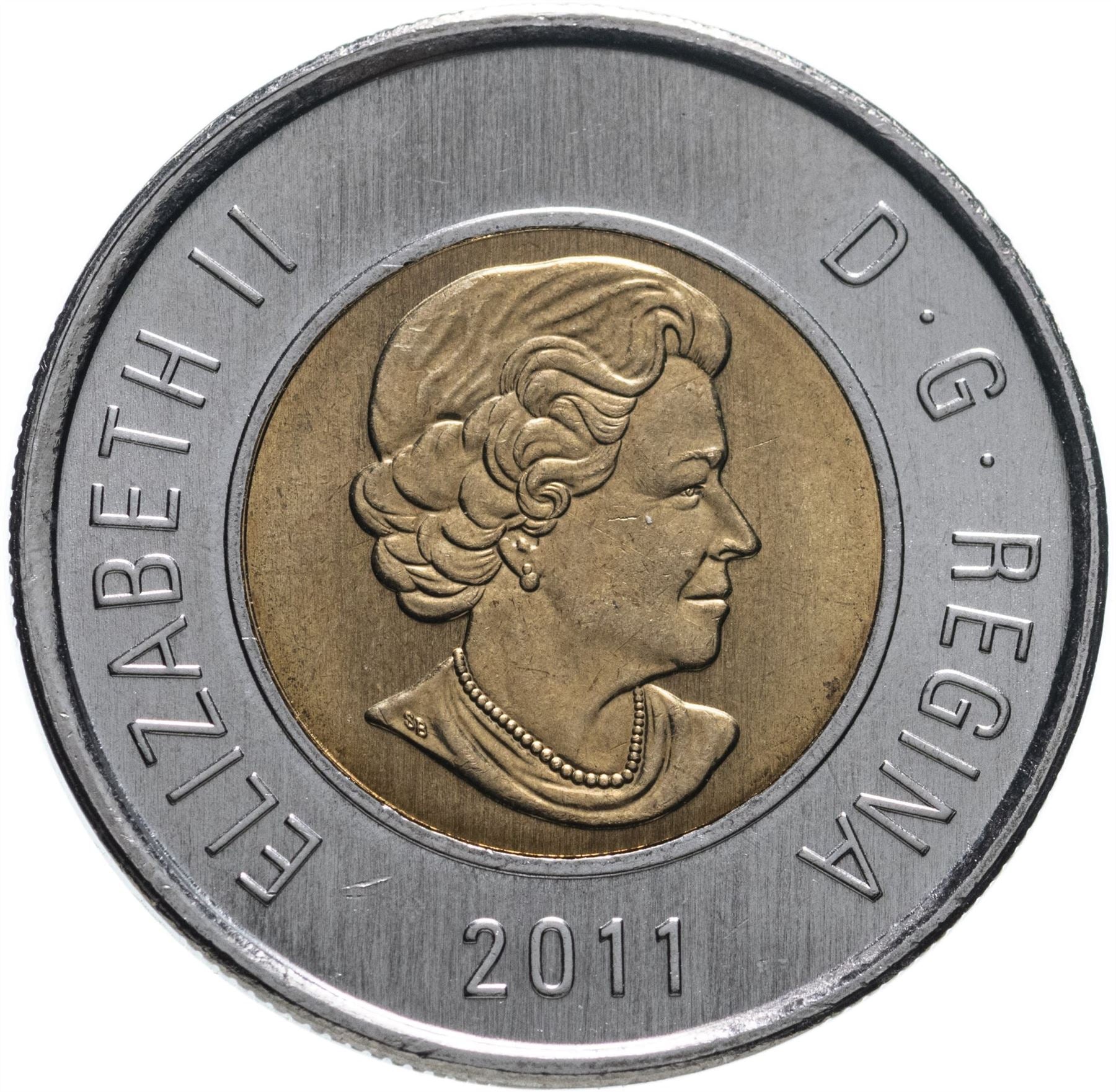 Canada Coin Canadian 2 Dollars | Queen Elizabeth II | Polar Bear | KM837 | 2006 - 2012