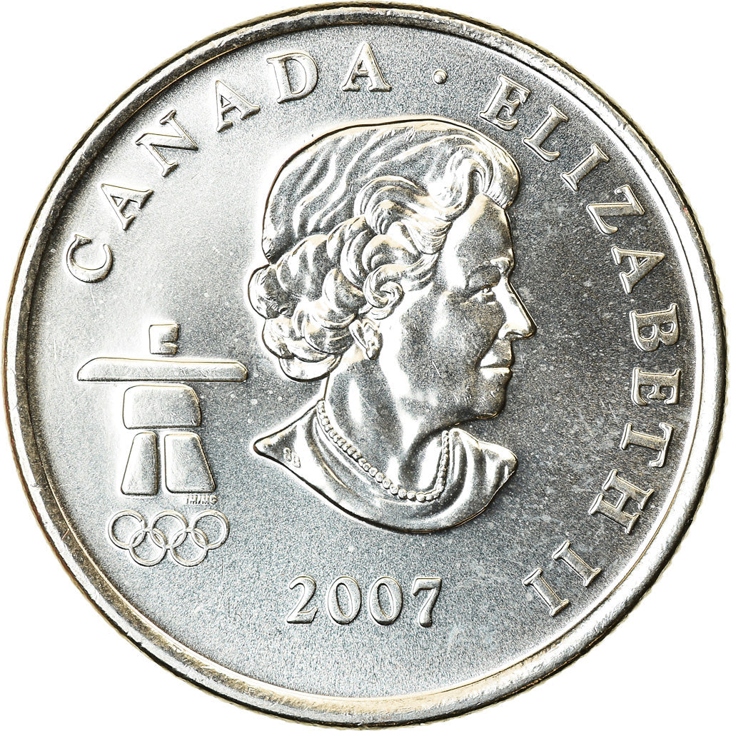 Canada Coin Canadian 25 Cents | Queen Elizabeth II | Curling | KM682 | 2007