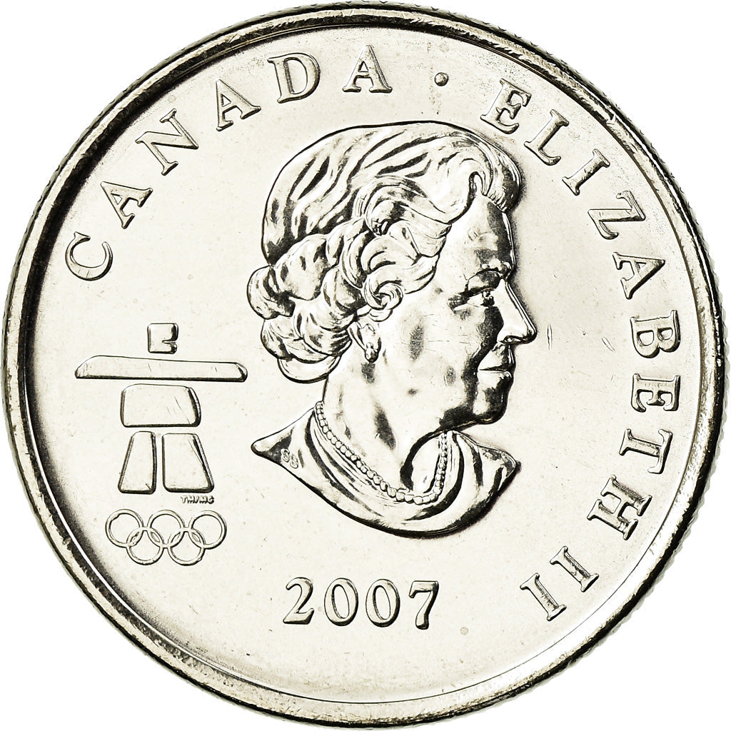 Canada Coin Canadian 25 Cents | Queen Elizabeth II | Curling | KM682 | 2007