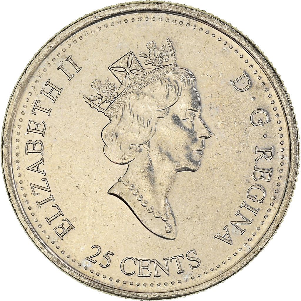 Canada Coin Canadian 25 Cents | Queen Elizabeth II | Maple Leaf | KM384.2 | 2000