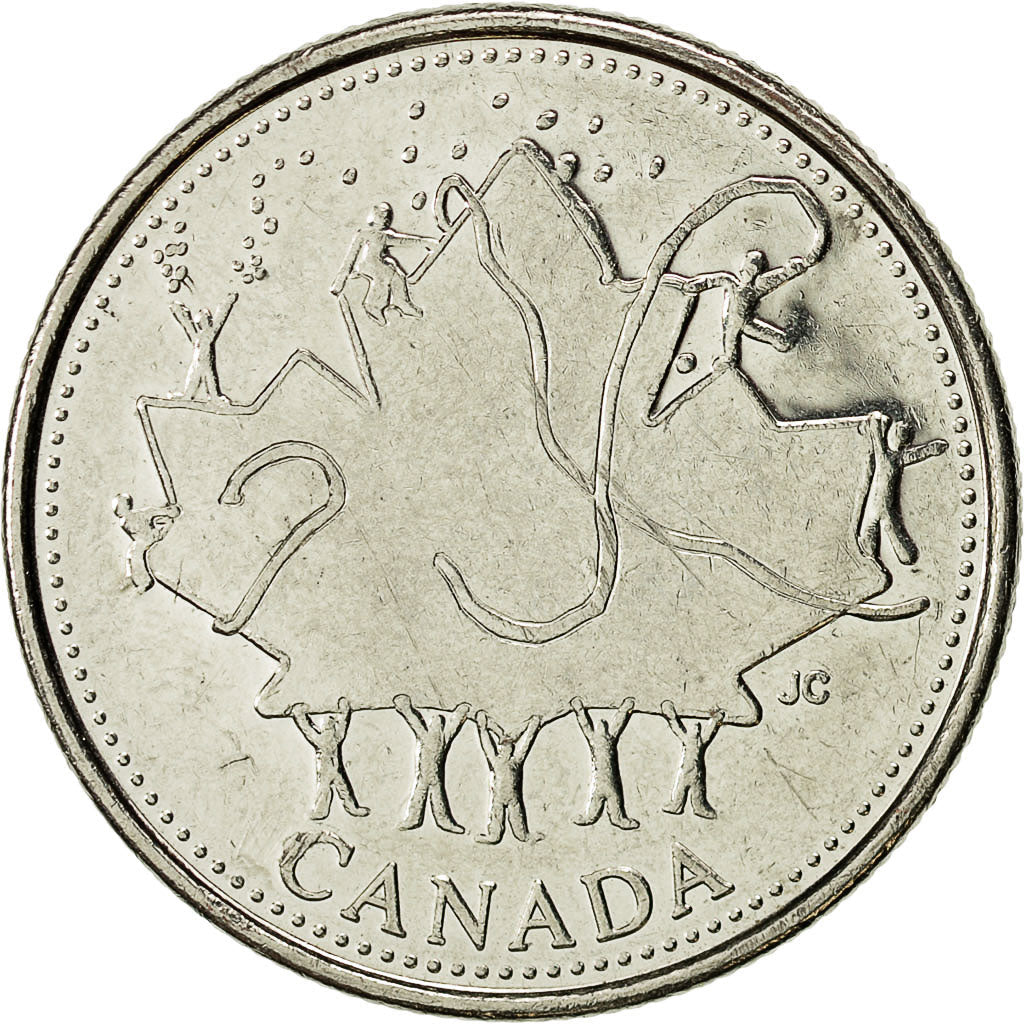 Canada Coin Canadian 25 Cents | Queen Elizabeth II | Maple Leaf | KM451 | 2002