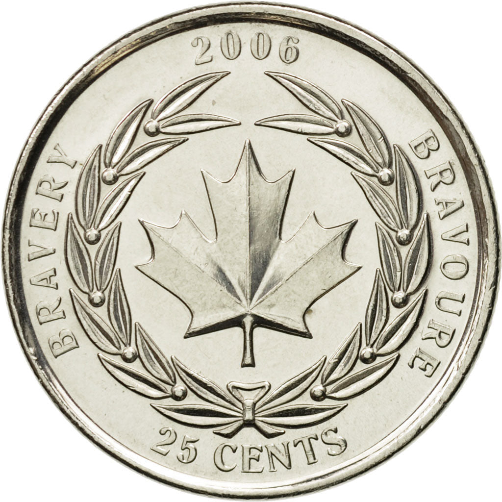 Canada Coin Canadian 25 Cents | Queen Elizabeth II | Medal of Bravery | KM629 | 2006