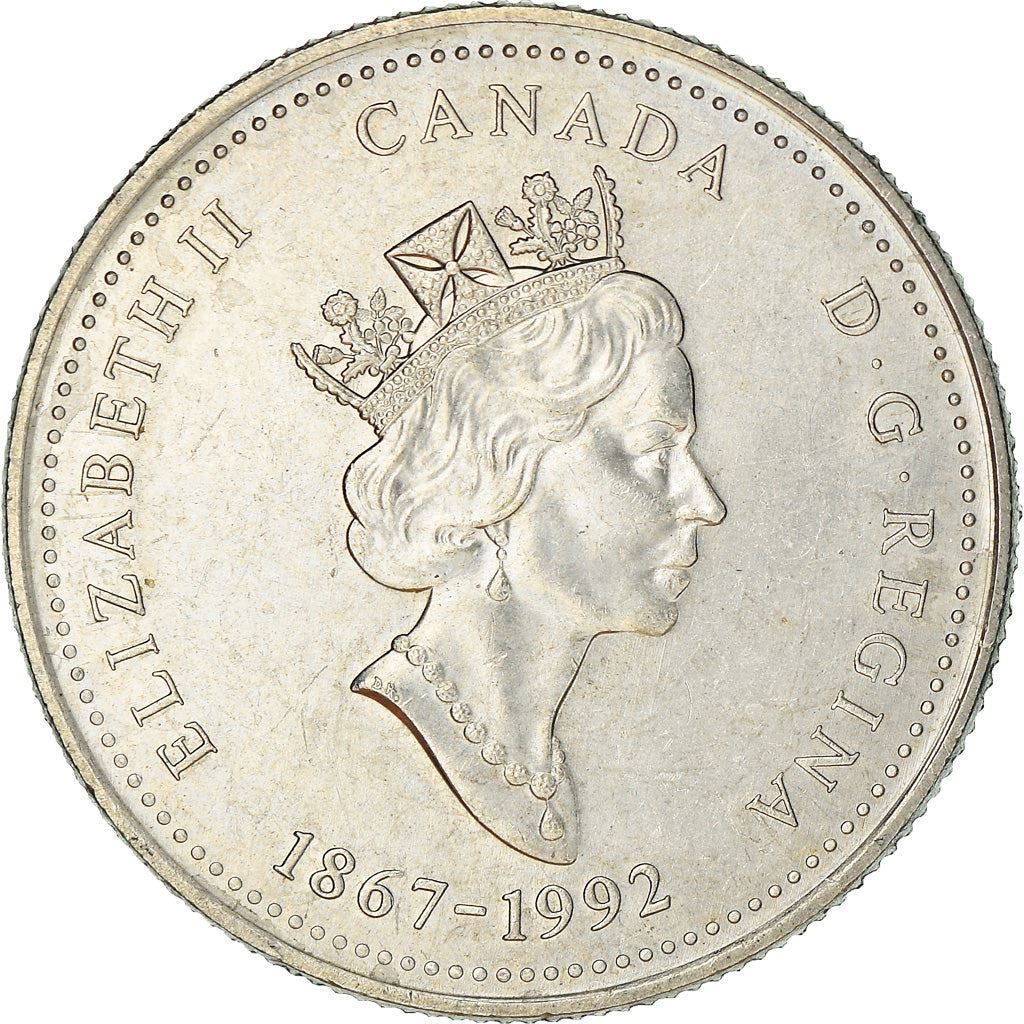 Canada Coin Canadian 25 Cents | Queen Elizabeth II | Southwest Bastion | Lower Fort Garry | KM214 | 1992