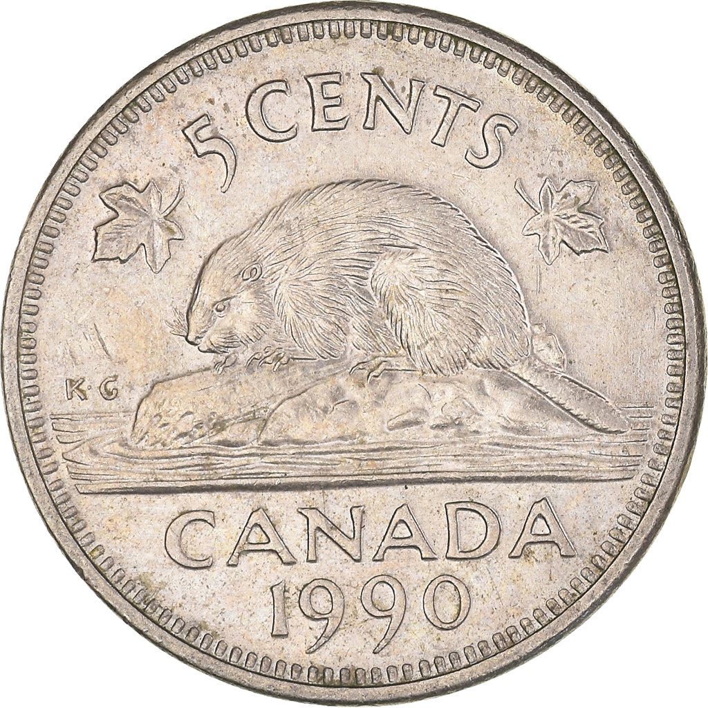 Canada Coin Canadian 5 Cents | Elizabeth II | Beaver | KM182 | 1990 - 2001