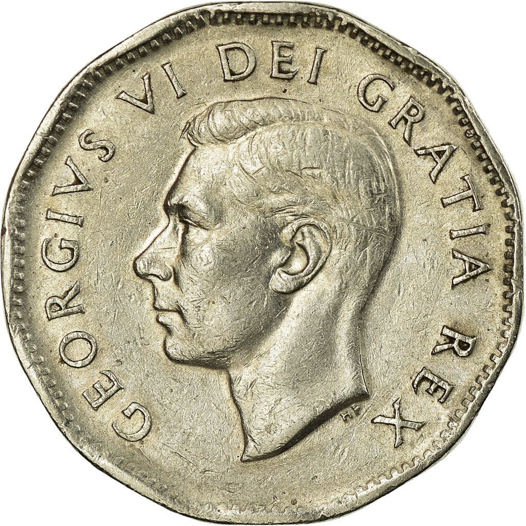 Canada Coin Canadian 5 Cents | King George VI | Beaver | Maple Leave | KM42 | 1948 - 1950