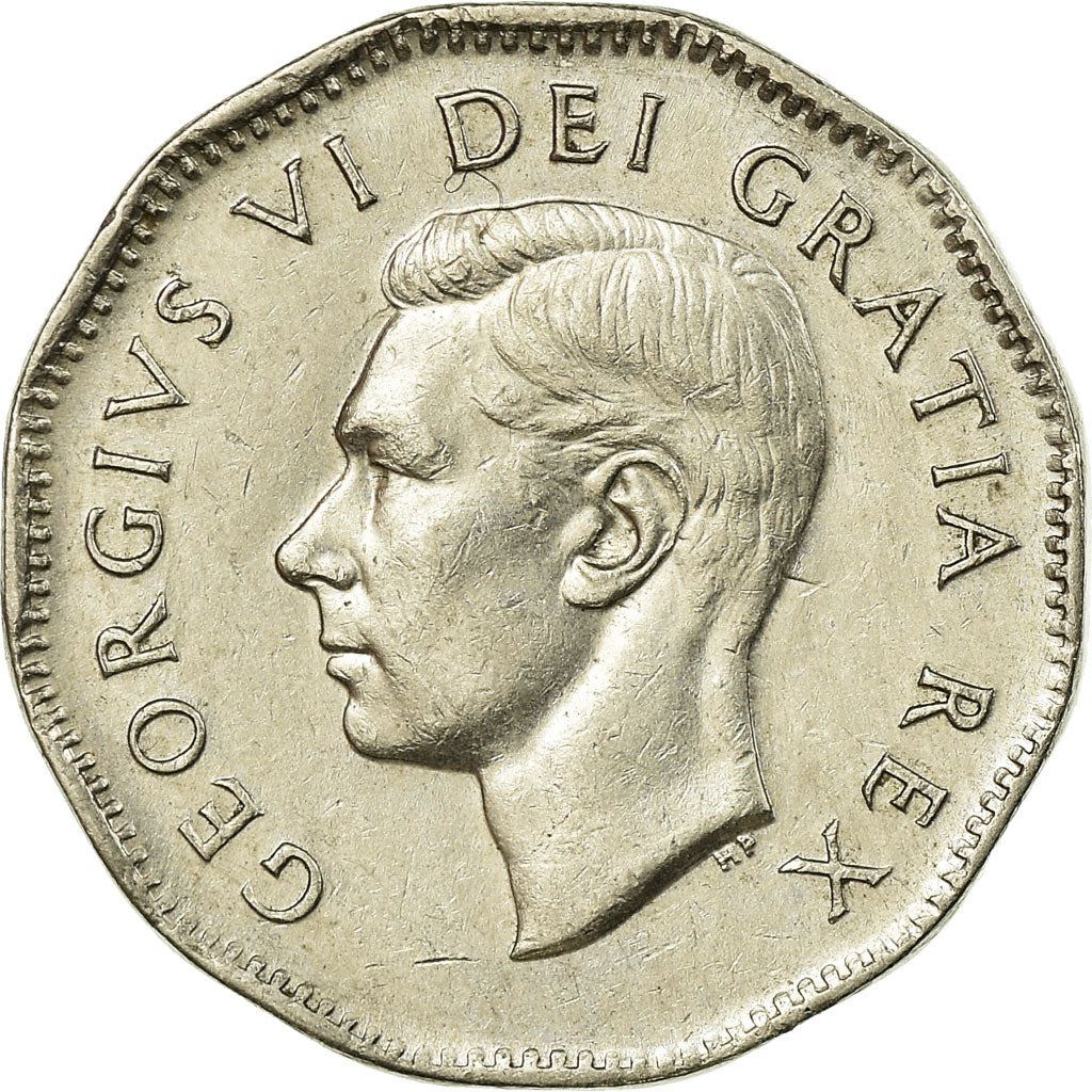 Canada Coin Canadian 5 Cents | King George VI | Beaver | Maple Leave | KM42 | 1948 - 1950