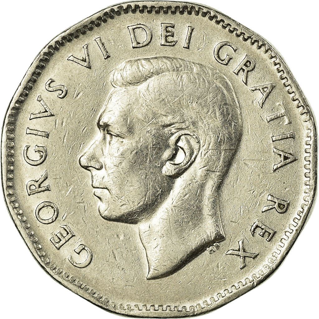 Canada Coin Canadian 5 Cents | King George VI | Beaver | Maple Leave | KM42 | 1948 - 1950