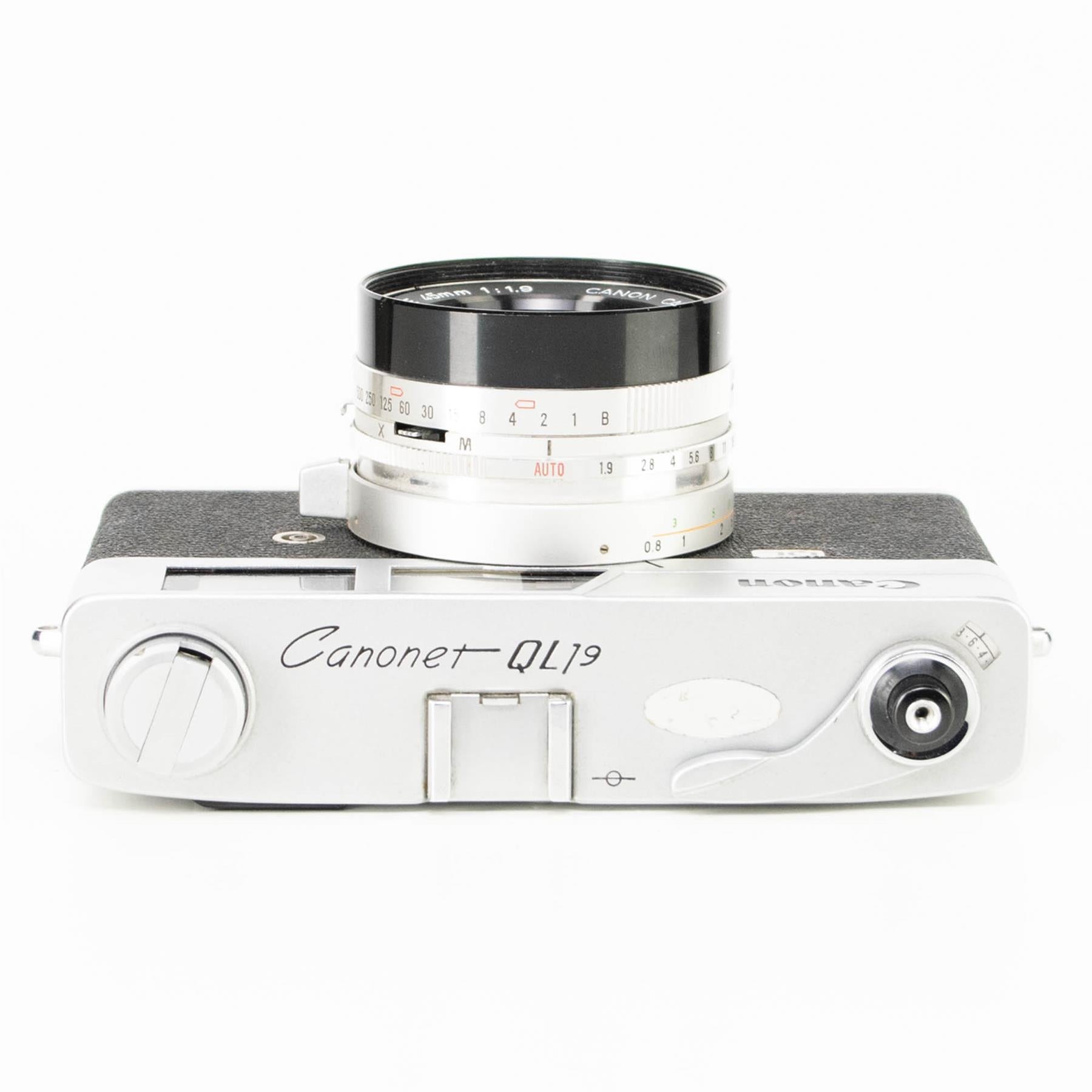 Canon Canonet QL19 Camera | SE 45mm f1.9 lens | White | Japan | 1965