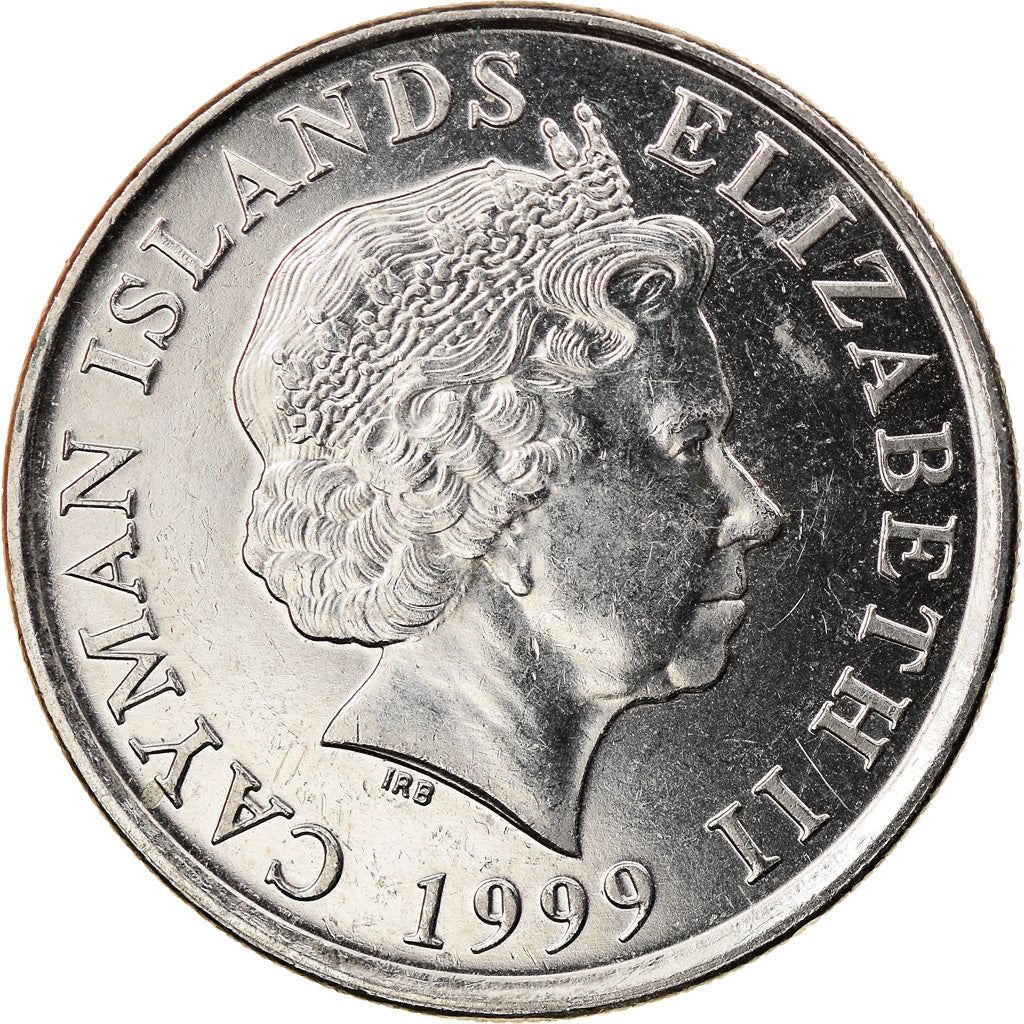 Cayman Islands | 25 Cents Coin | Schooner "Kirk B" | Elizabeth II | Km:134 | 1999 - 2019