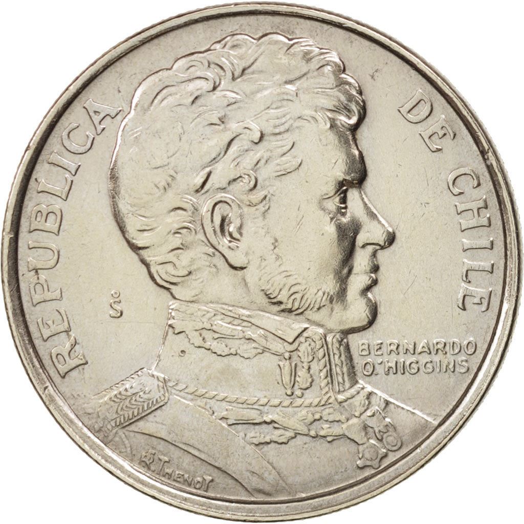 Chile | 1 Peso Coin| Bernardo O'Higgins | KM207 | 1975