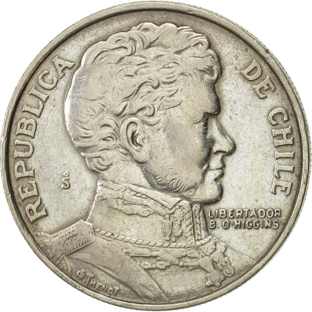 Chile | 1 Peso Coin | Bernardo O'Higgins| KM208 | 1976 - 1977