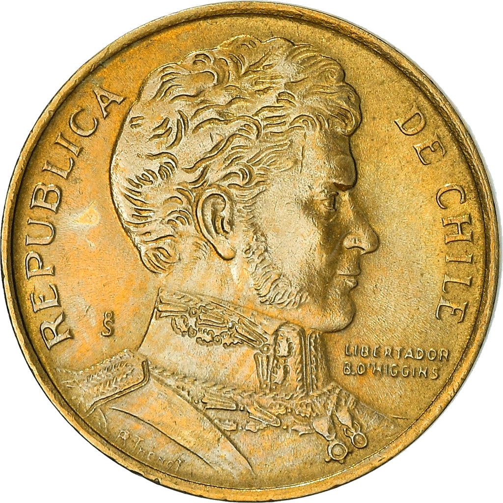 Chile | 1 Peso Coin | Bernardo O'Higgins | KM216 | 1981 - 1992