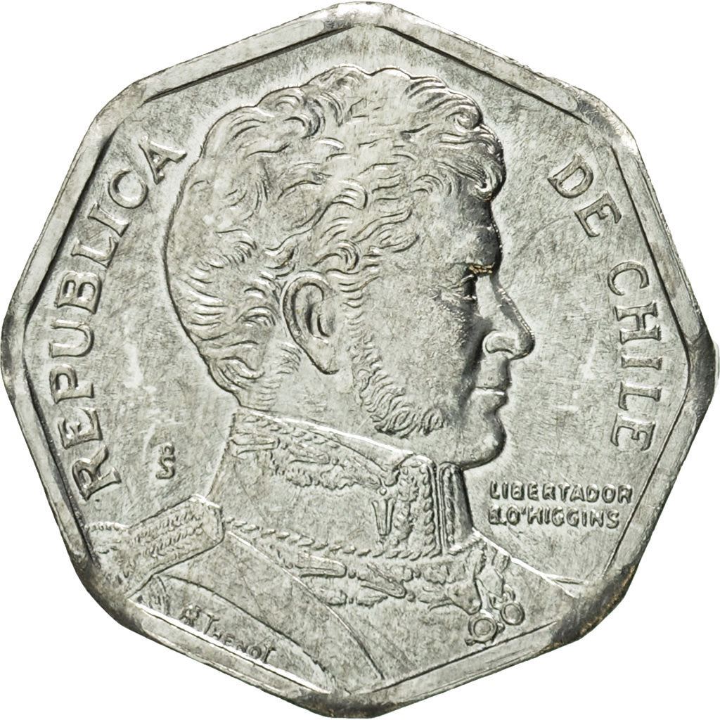 Chile | 1 Peso Coin | Bernardo O'Higgins | Km:231 | 1992 - 2015