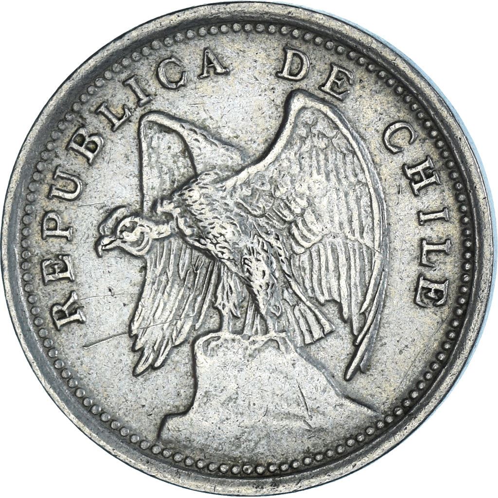 Chile 10 Centavos Coin | KM166 | 1920 - 1941