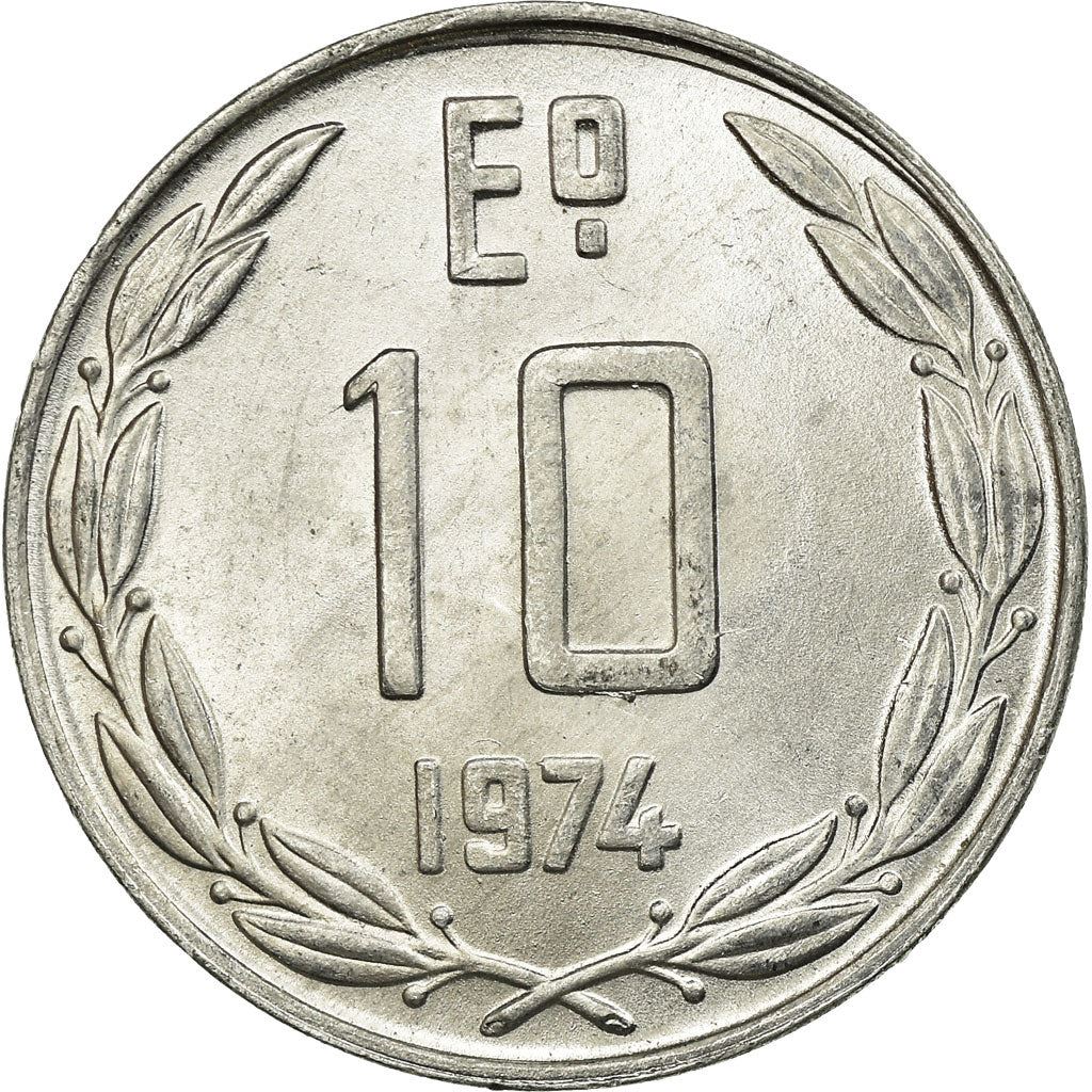 Chile | 10 Escudos | KM200 | 1974