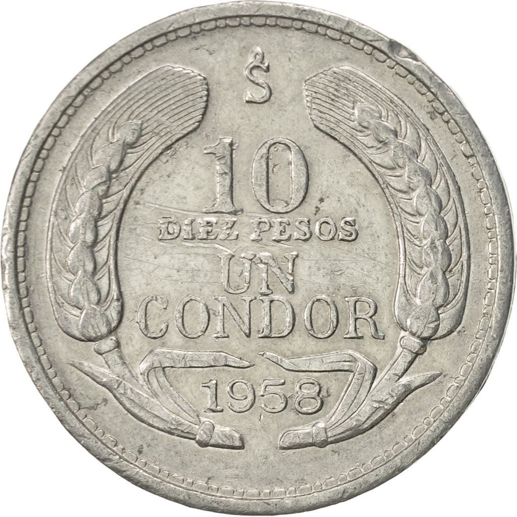 Chile | 10 Pesos / 1 Condor | KM181 | 1956 - 1959