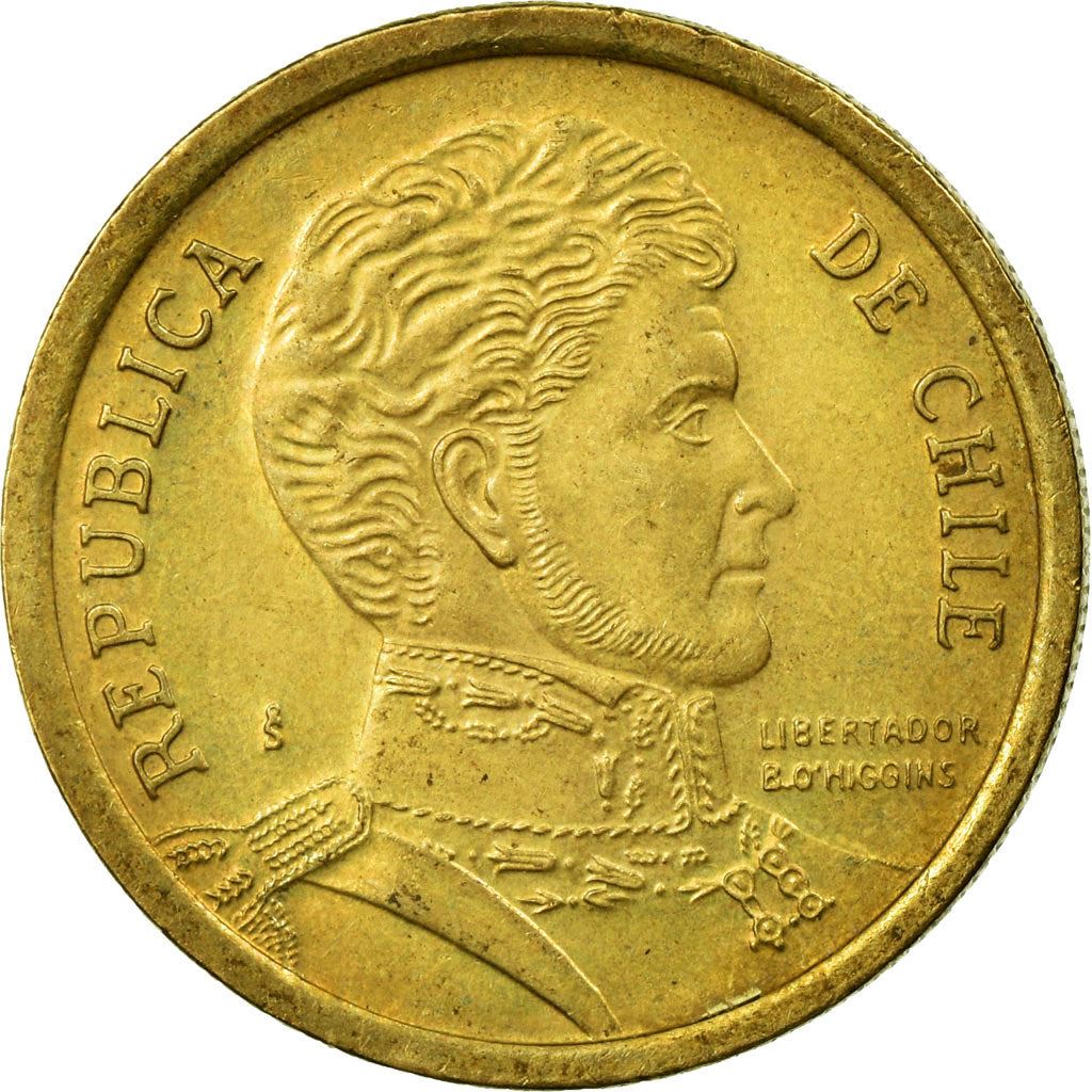 Chile | 10 Pesos Coin | Bernardo O'Higgins | Km:228 | 1990 - 2023