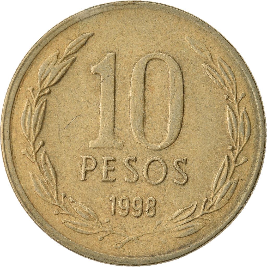 Chile | 10 Pesos Coin | Bernardo O'Higgins | Km:228 | 1990 - 2023