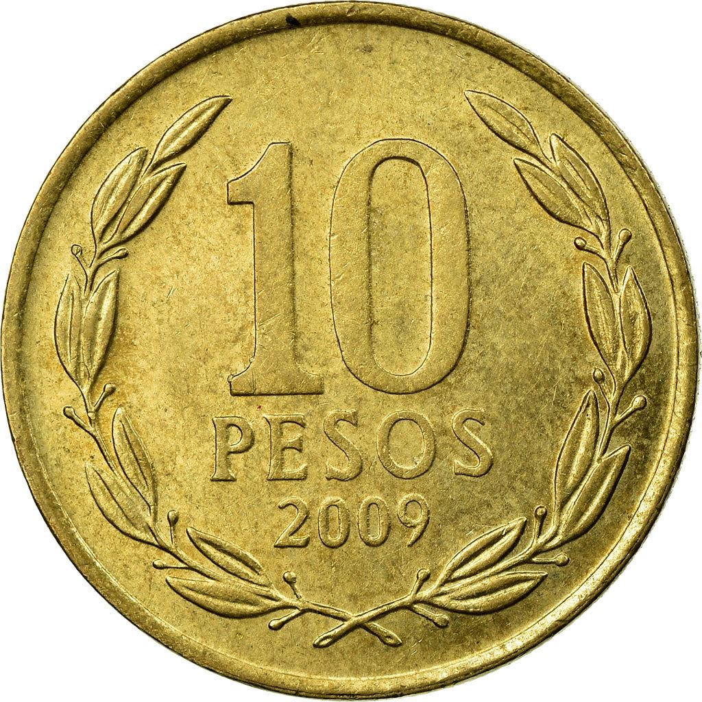 Chile | 10 Pesos Coin | Bernardo O'Higgins | Km:228 | 1990 - 2023