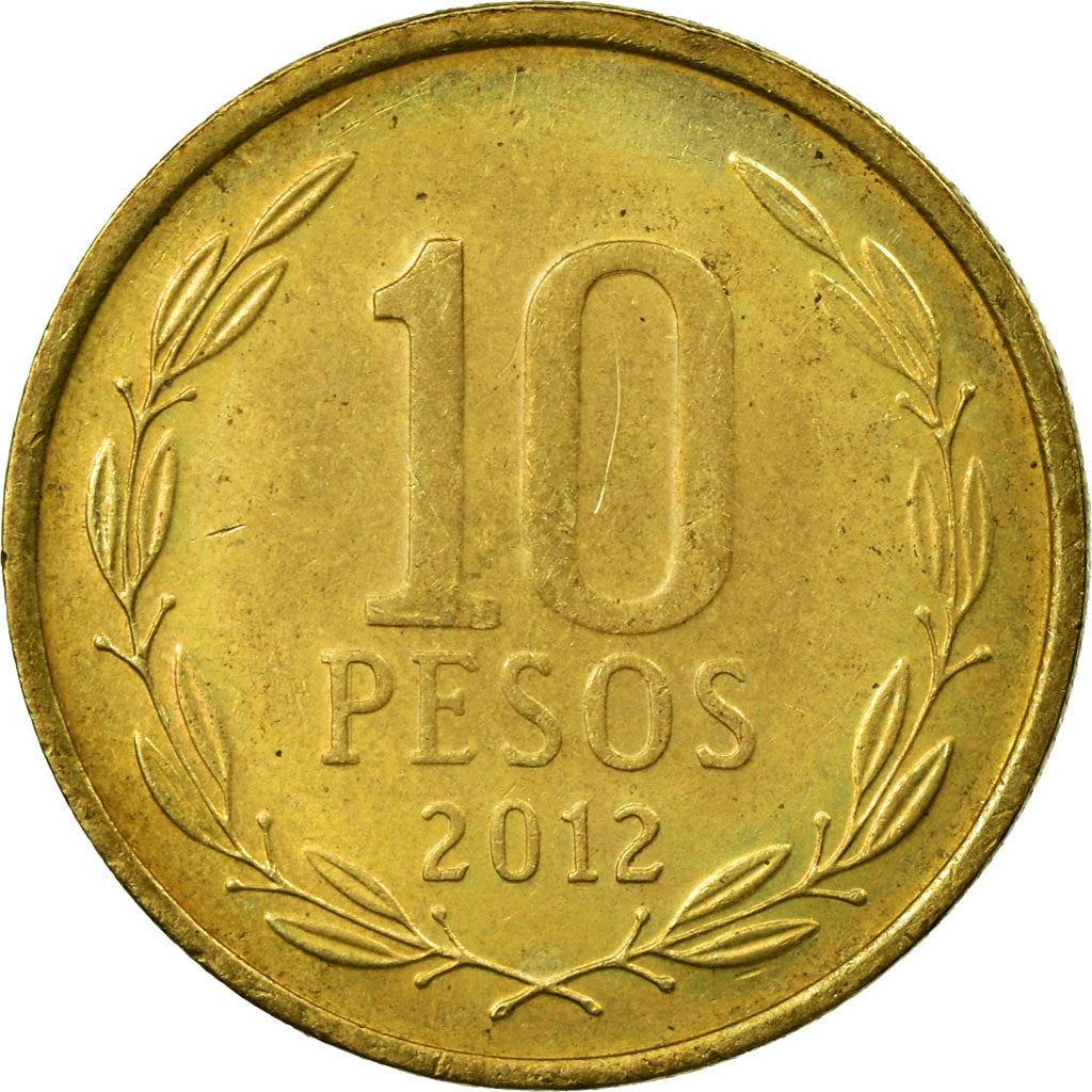 Chile | 10 Pesos Coin | Bernardo O'Higgins | Km:228 | 1990 - 2023