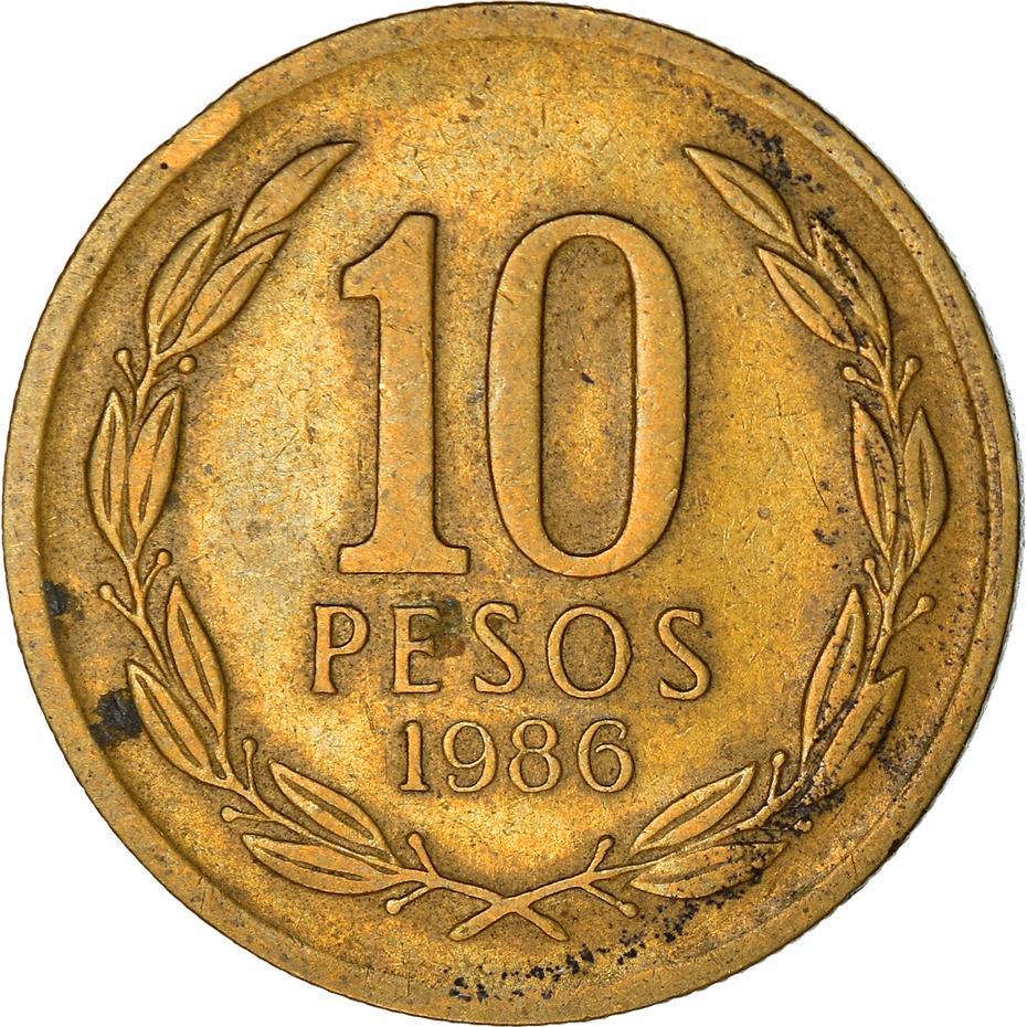 Chile 10 Pesos | KM218 | 1981 - 1990