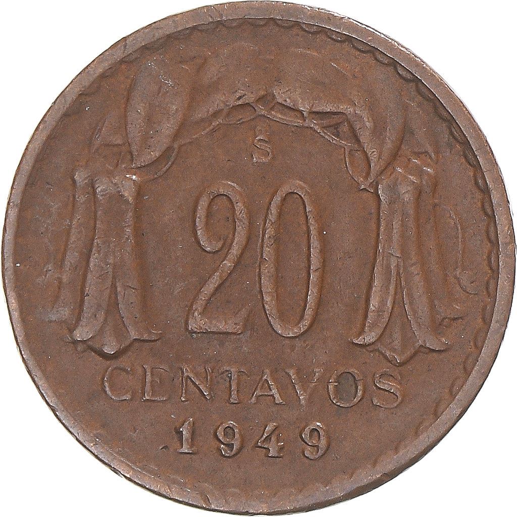 Chile | 20 Centavos Coin | KM177 | 1942 - 1953