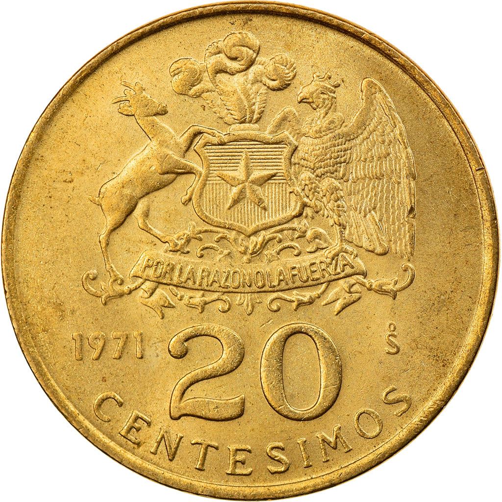 Chile | 20 Centesimos | KM195 | 1971 - 1972