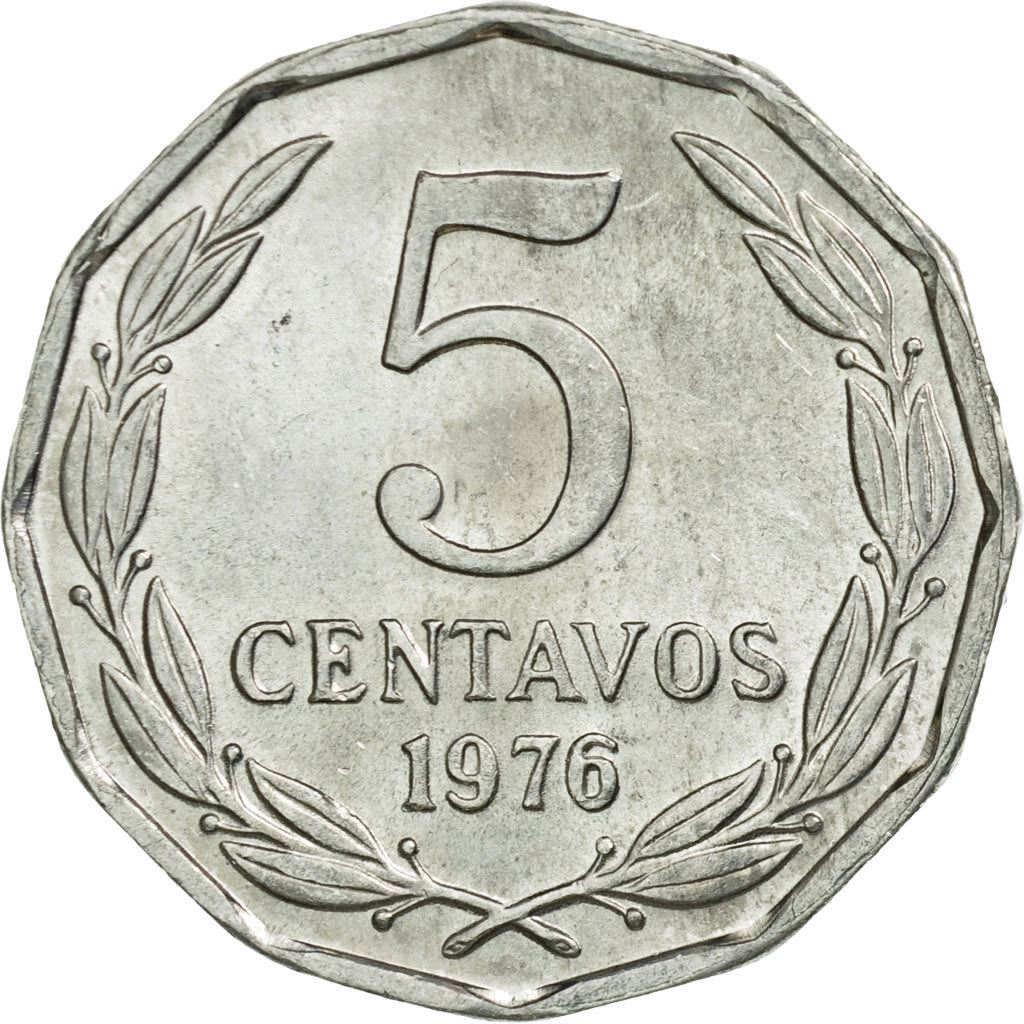 Chile 5 Centavos Coin | KM204a | 1976