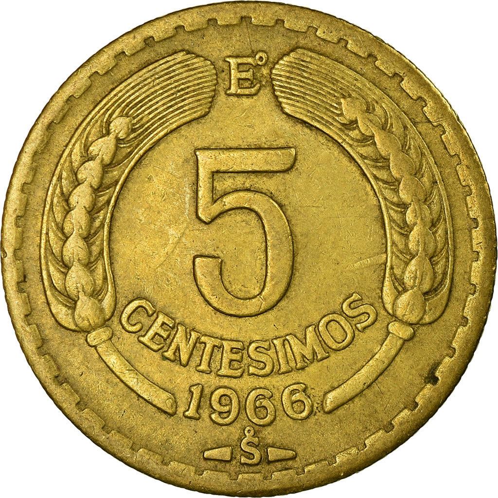 Chile | 5 Centesimos Coin | Andean Condor | KM190 | 1960 - 1970