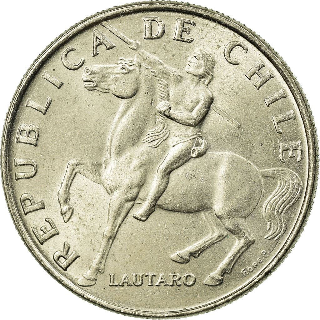 Chile | 5 Escudos Coin | Lautaro | Swift Hawk | KM199 | 1971 - 1972